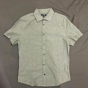 Express Short Sleeve Chambray Shirt